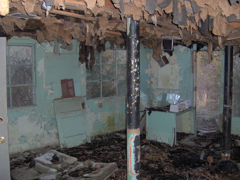 inside the concession stand.