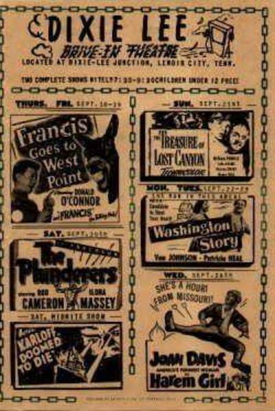 early '50s program(from http://www.geocities.com/moonglow_drivein/index.html)