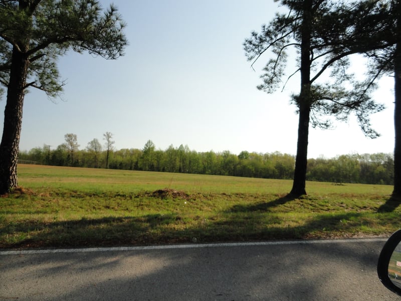 now just an empty field used for parking for the racetrack