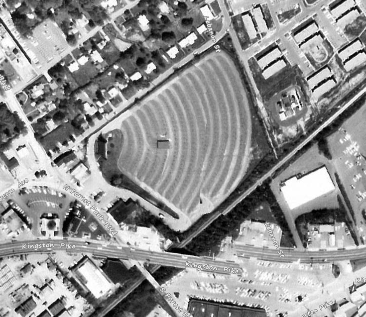 1969 Aerial of the Knoxville Drive In