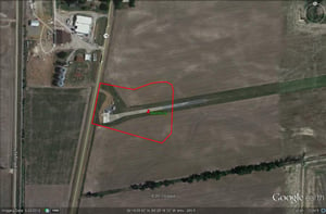 Google Earth image with former site outlined