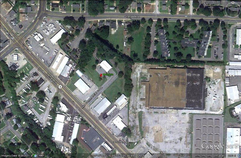 Google Earth image of former site