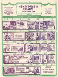 Coming attractions hand bill from 1967