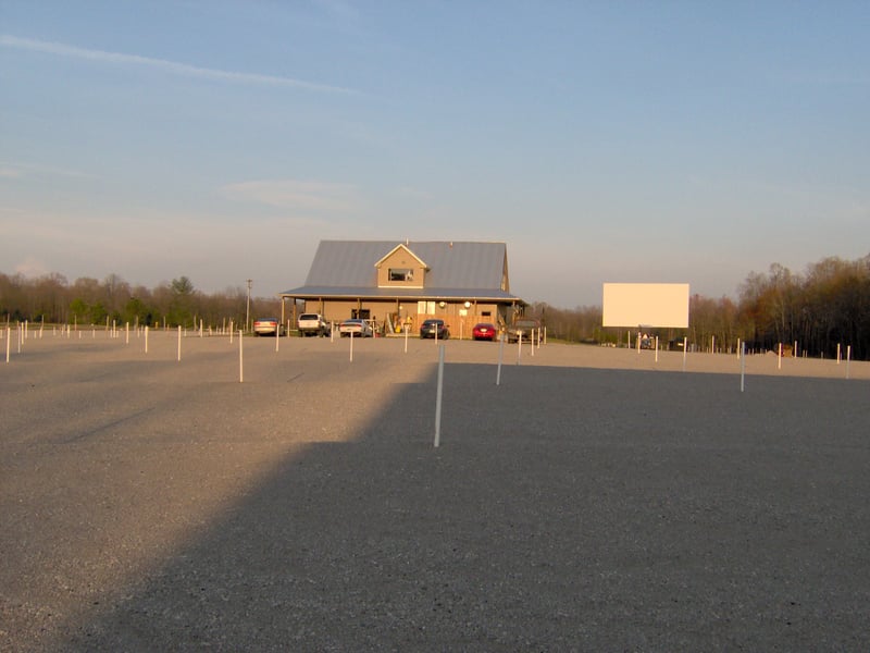 concession stand with screen 2 in the background