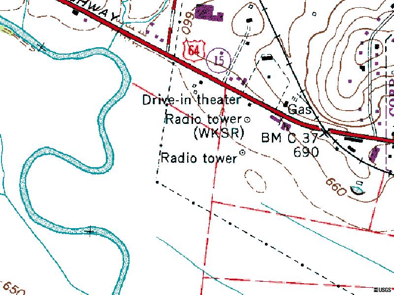 TerraServer map of former site