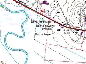 TerraServer map of former site