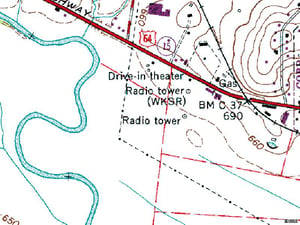 TerraServer map of former site