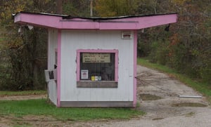 Ticket booth. Off season.
