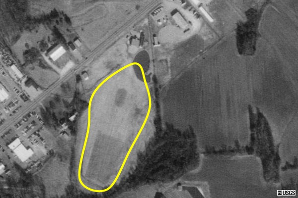 usgs aerial image showing remnants of drive-in