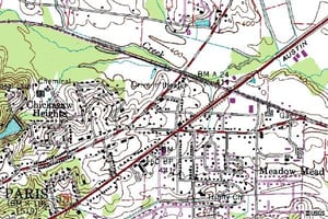 usgs topo map showing location of former DI