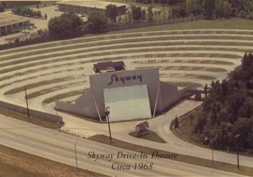 Aerial view of the Skyway.  Circa 1968