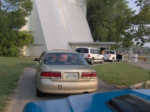 cars in line at the ticket booth