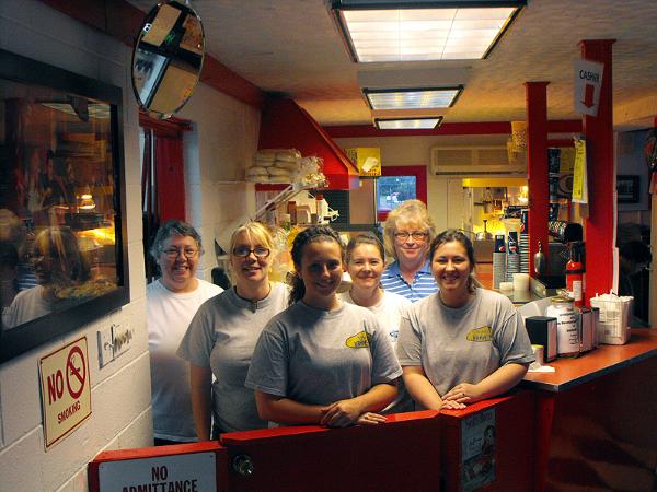 the kitchen staff at the sparta drive-in.