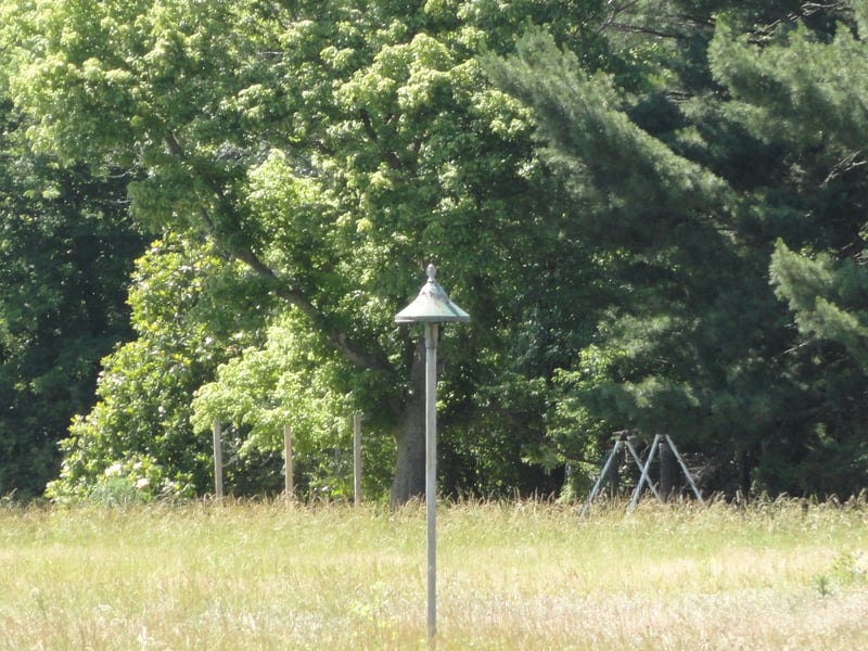 Light pole and playground remnants