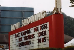 Twin City Drive-In turned into Twin City Campground for Nascar race weekends at nearby Bristol Motor Speedway.