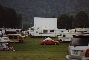 The Twin City Drive-In, which turned into the Twin City Campground for the Nascar race weekend at nearby Bristol Motor Speedway.