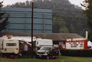 The Twin City Drive-In, which turned into the Twin City Campground for the Nascar race weekend at nearby Bristol Motor Speedway.