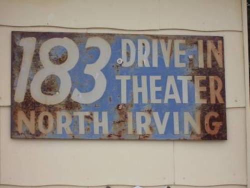 Old Hwy 183 sign on an antique store in downtown Irving