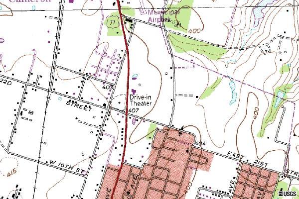 usgs topo map showing where DI was located