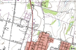 usgs topo map showing where DI was located