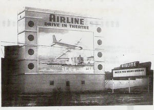Photo of the Airline Drive-In Theatre when it opened in 1950.
