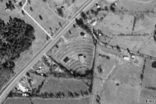 aerial view of the Apache Drive-in, on Hwy 7 east.