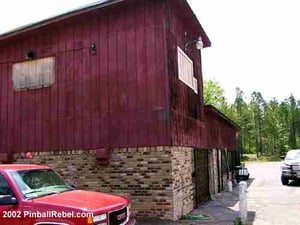 This is the x-rated video store at the back of the theatre. A 35mm projector was still located upstairs when I was there in May 2001. Photo courtesy of Ken at www.pinballrebel.com.