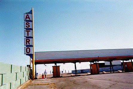 marquee, box offices, and entrance; taken January, 1999