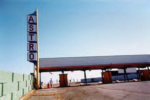 marquee, box offices, and entrance; taken January, 1999
