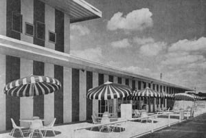 The concession stand patio.