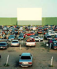 lots of cars at the Astro drive in.