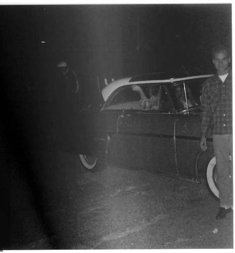 people at the astro drive in the 50s