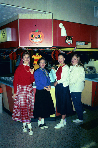 Inside the concession stand