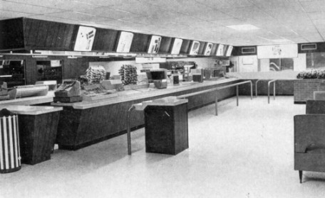 The snackbar of the newly triple-screened Bayou, after being bought and remodeled by McLendon.