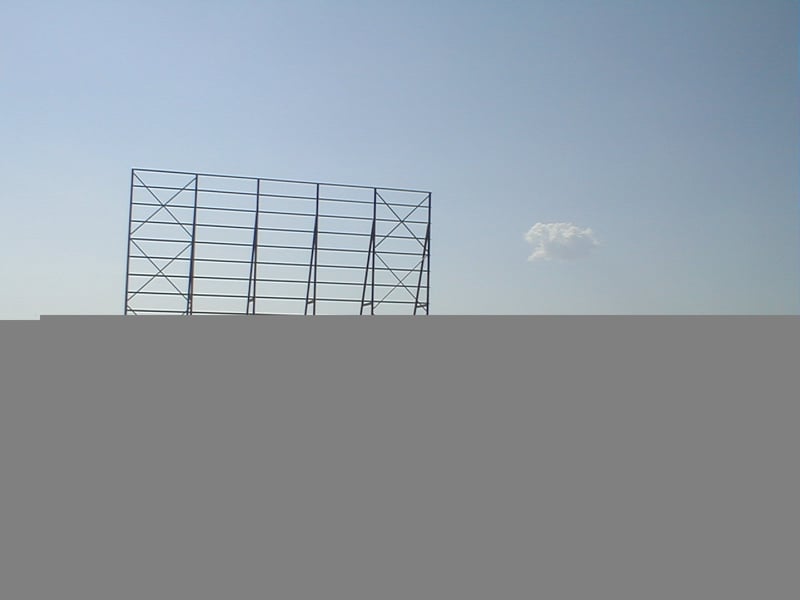 Big Sky screen being constructed.