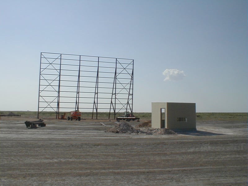 Big Sky screen being constructed.