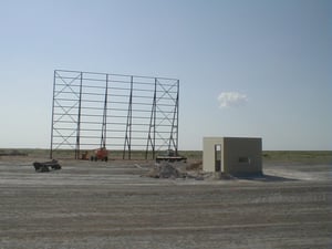 Big Sky screen being constructed.