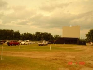 field and screen right