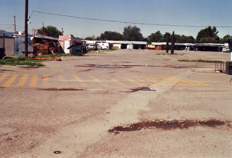 Area of swap meet behind fence