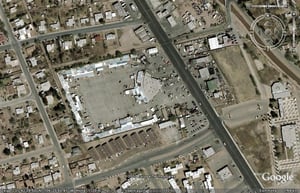 Aerial view of former drive-in site