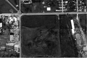 Ariel View of Burton Rd Drive-In. Location is correct, but view is a little bit distorted