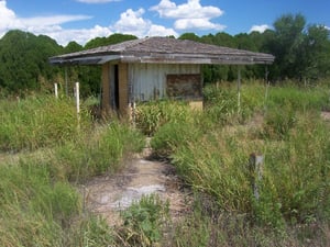 Back side of ticket booth
