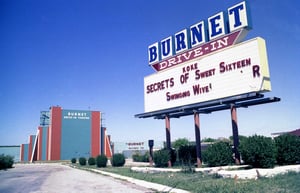 The theater is now a storage facility but the Marquee pretty much looks like it used to except with the name of the storage company's name.