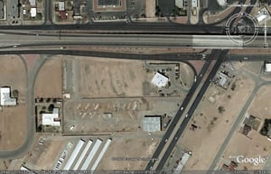 Aerial view of drive-in site