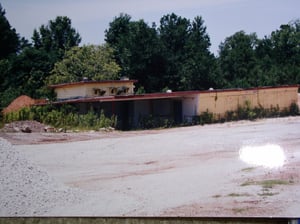 I took this picture in 2000. All that was left at the time was the concession / projector booth and ticket stand.