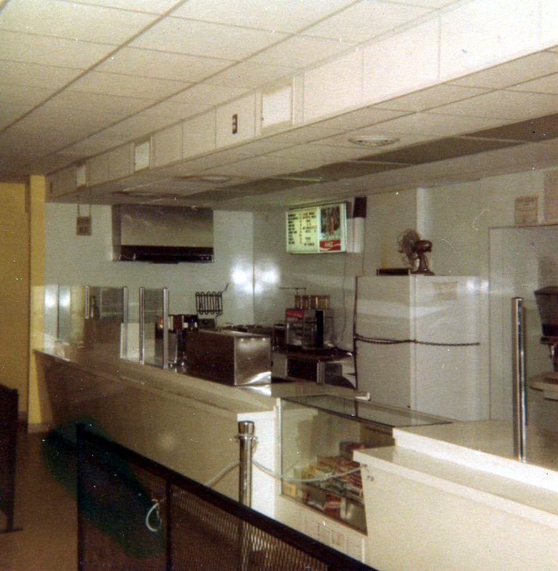 The new Chief Drive In concession stand 1978 rebuilt after the original burned in 1977 temporary concession stand was built in the bottom of the screen tower in what was originally the manager's apartment