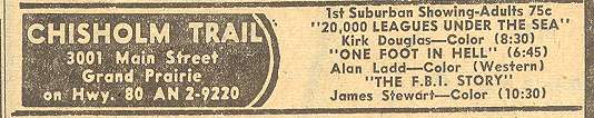 advertisement from November 22, 1963