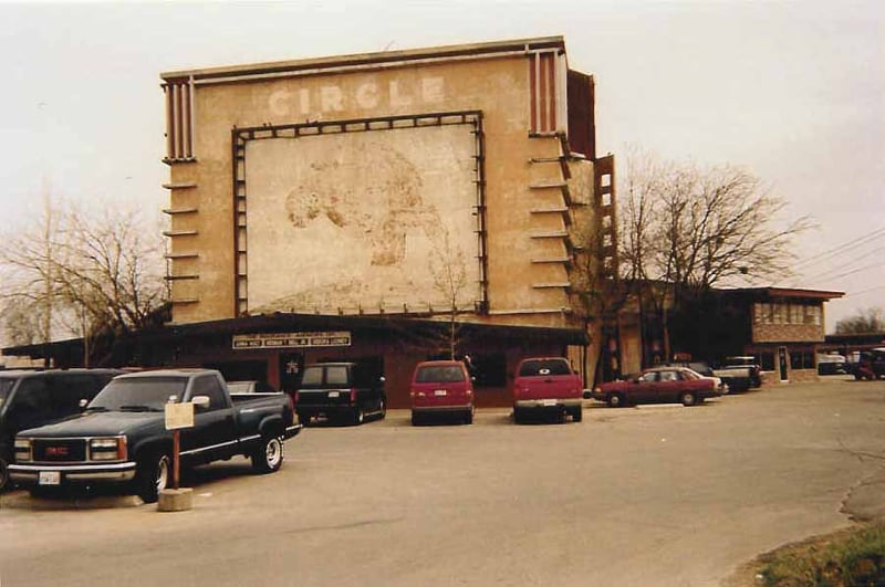 screen tower with insurance offices in front