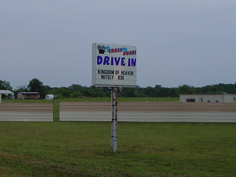 This photo of the marquee was taken from the previous photo and blown up. It looks a little grainy.