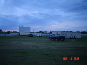 another view of the theater from the back of the lot